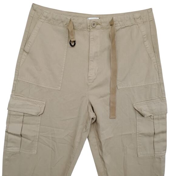 Serra Retreat By Joie Rucker Size 12/32 Cargo Joggers Camp Khaki Attached Belt - Picture 2 of 9